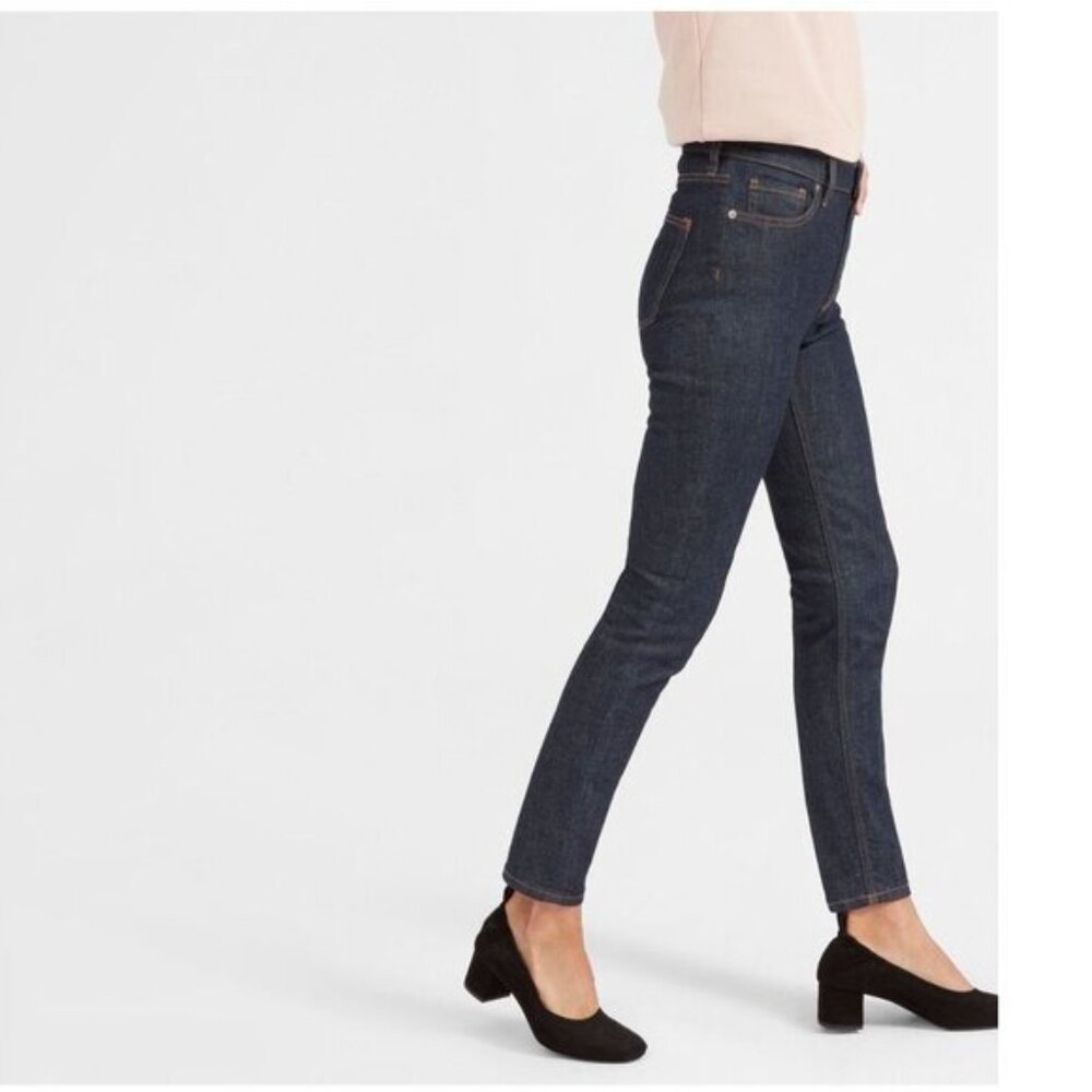 Everlane Women's High Rise Dark Indigo Slim Jeans